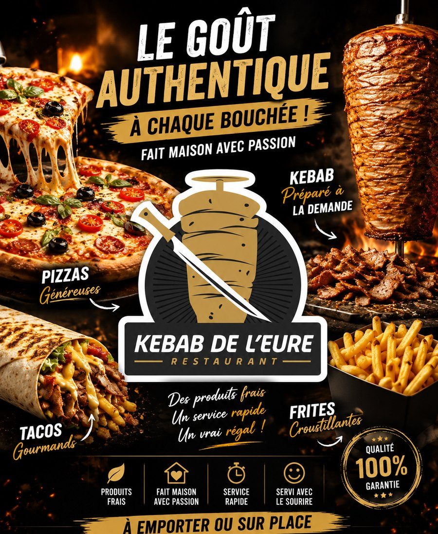 Le goût authentique à chaque bouchée — Kebab de l'Eure